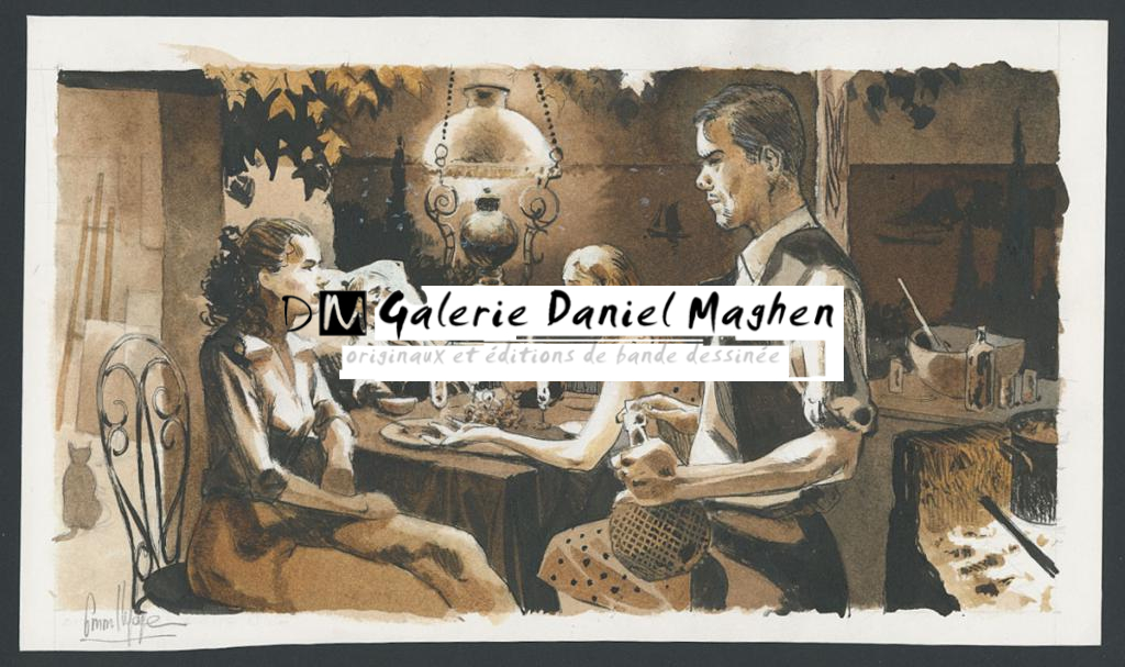 Illustration originale - Emmanuel Lepage - Encre de Chine et aquarelle sur papier - 4688