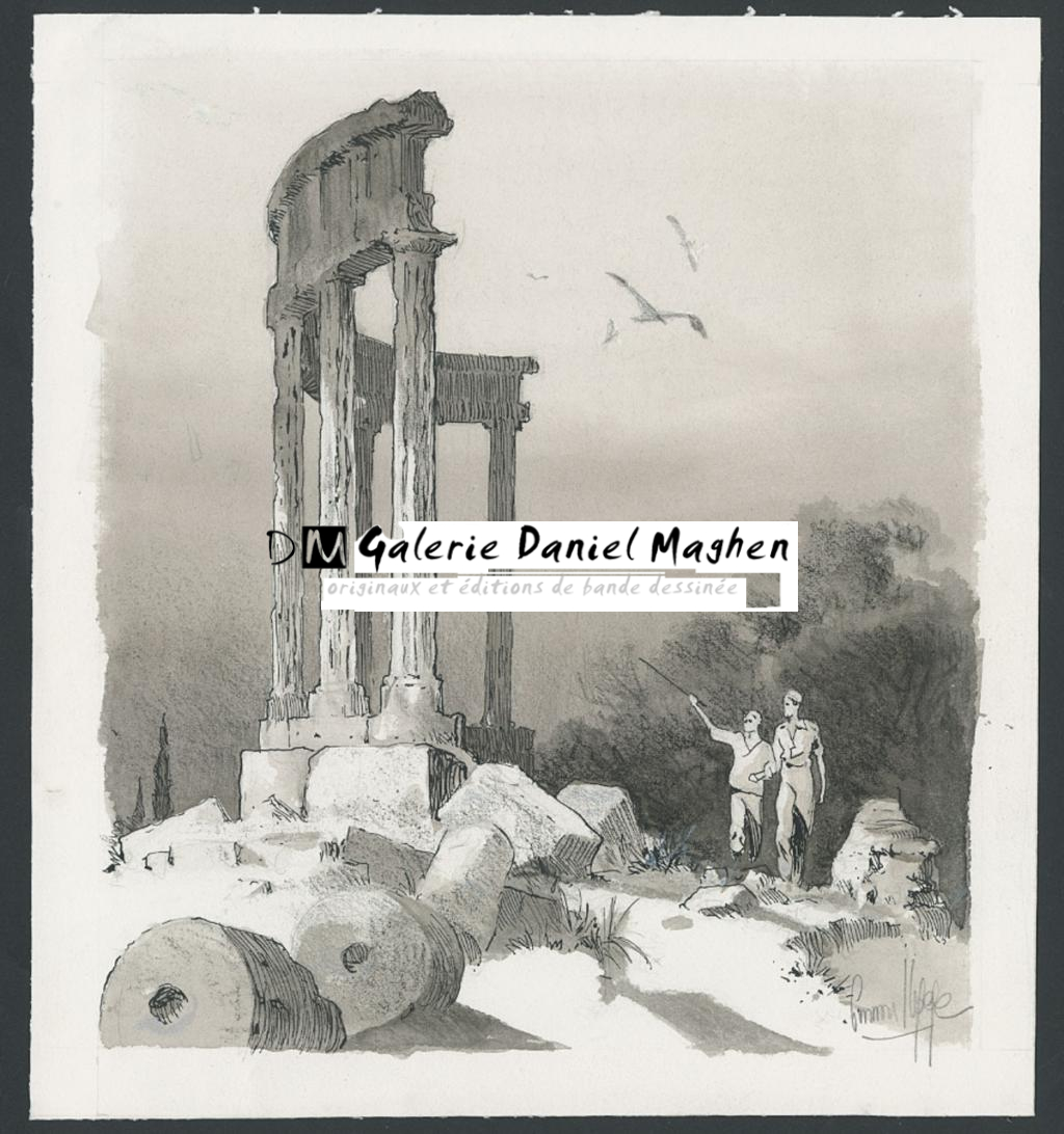 Illustration originale - Emmanuel Lepage - Encre de Chine et aquarelle sur papier - 4690