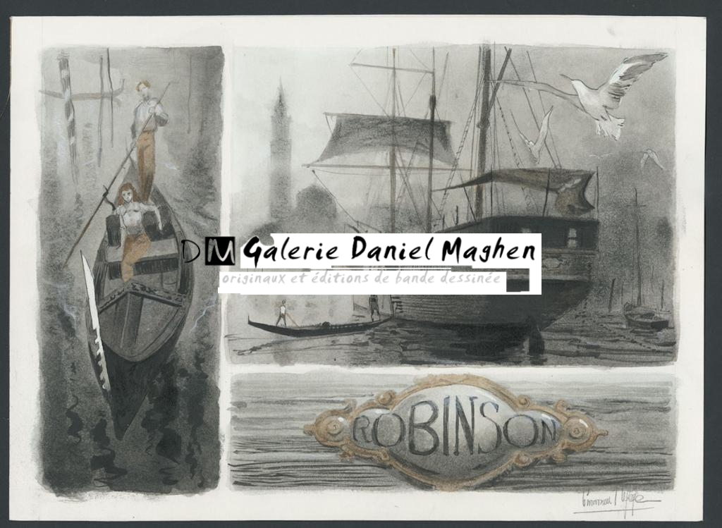 Illustration originale - Emmanuel Lepage - Encre de Chine et aquarelle sur papier - 4691