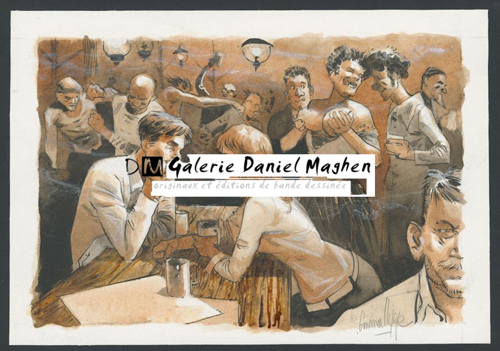 Illustration originale - Emmanuel Lepage - Encre de Chine et aquarelle sur papier - 4694