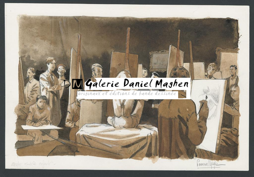 Illustration originale - Emmanuel Lepage - Encre de Chine et aquarelle sur papier - 4695