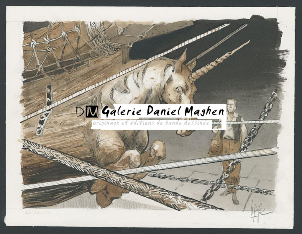 Illustration originale - Emmanuel Lepage - Encre de Chine et aquarelle sur papier - 4666