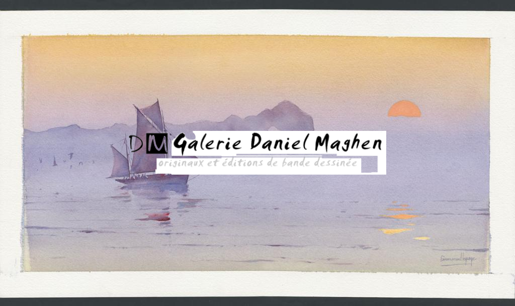 Illustration originale - Emmanuel Lepage - Encre de Chine et aquarelle sur papier - 4664