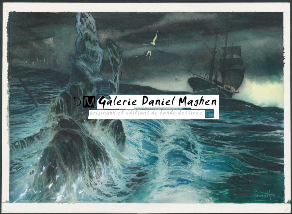 Illustration originale inédite - Emmanuel Lepage - Encre de Chine et aquarelle sur papier - 4663