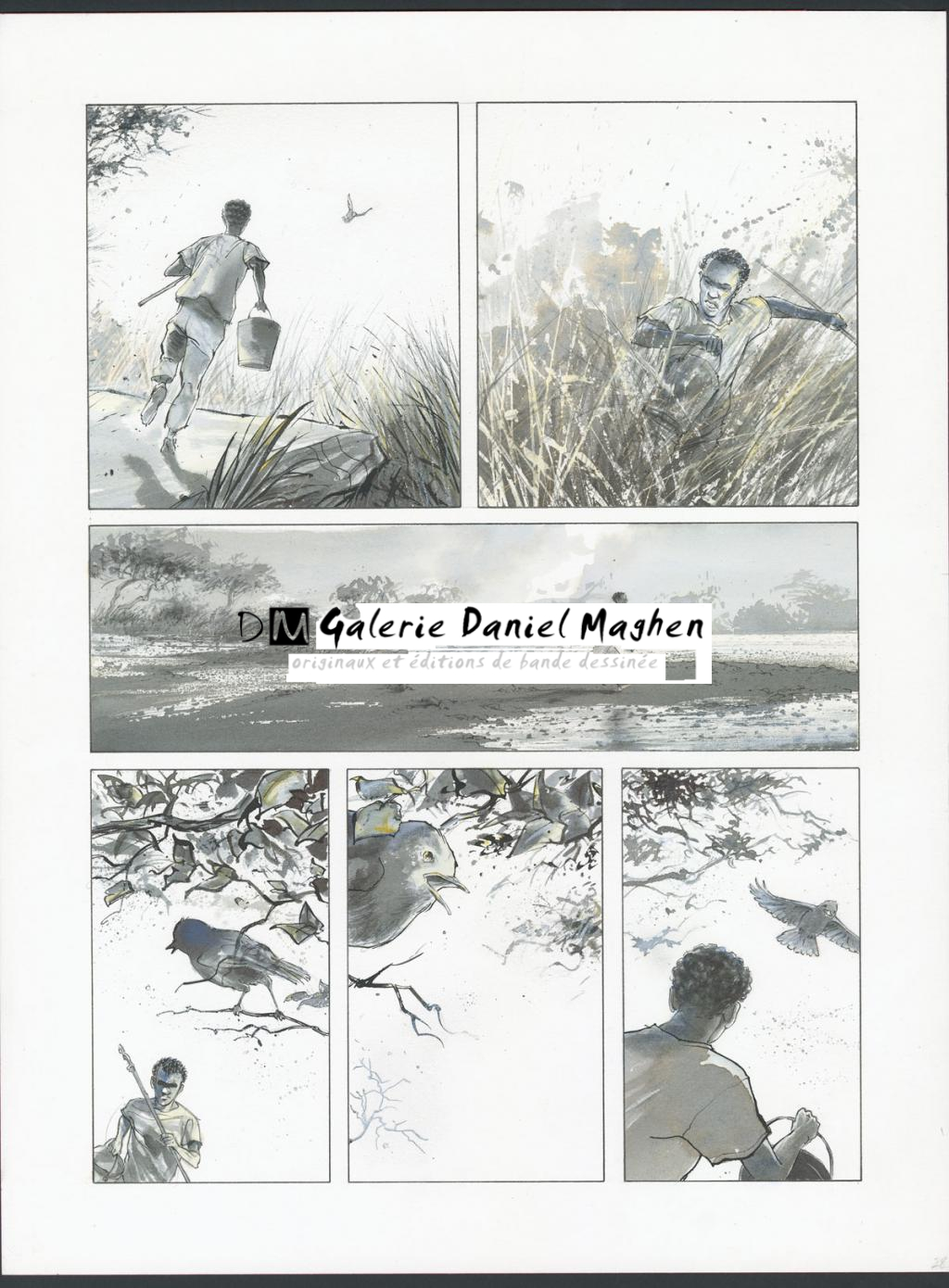 Planche originale
avec calque
n° 28 - Christian Lax - Encre de Chine et lavis sur papier - 4855