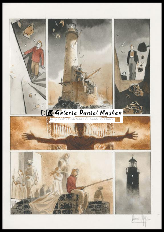 Planche originale n°68 - Emmanuel Lepage - Encre de Chine et aquarelle sur papier - 4650