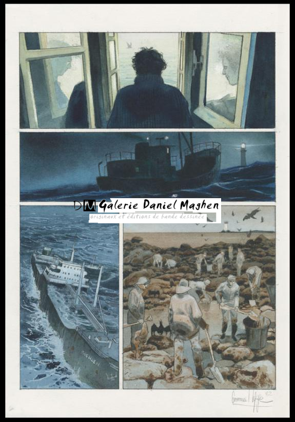 Planche originale n°82 - Emmanuel Lepage - Encre de Chine et aquarelle sur papier - 4651