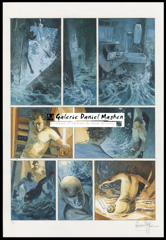 Planche originale n°32 - Emmanuel Lepage - Encre de Chine et aquarelle sur papier - 4653