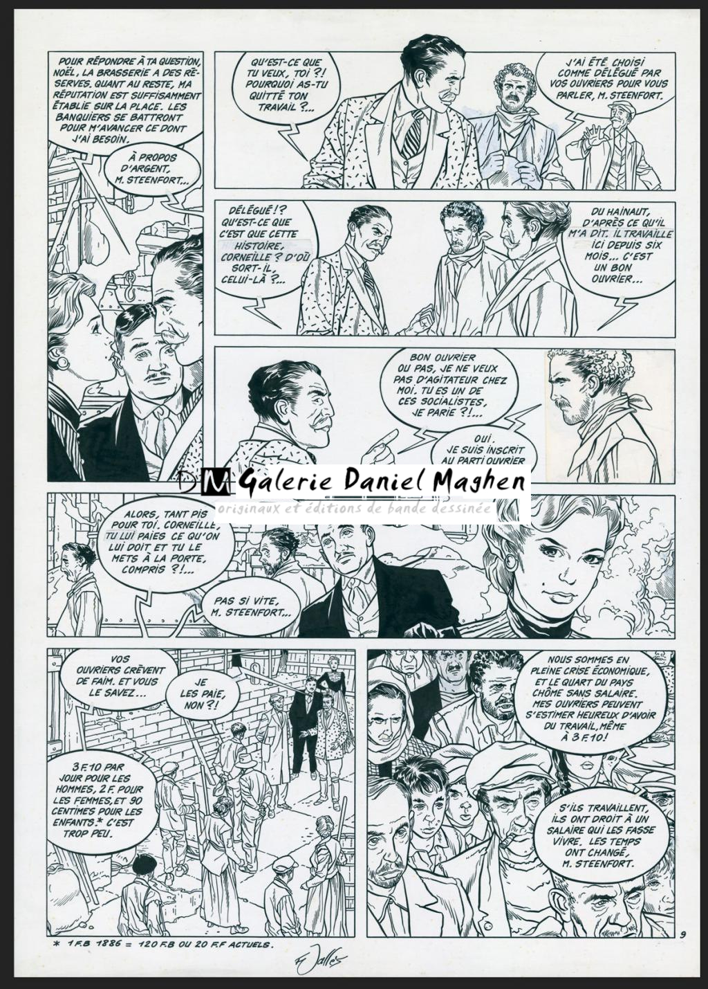 Planche originale n°9 - Francis Vallès - Encre de Chine sur papier - 4377