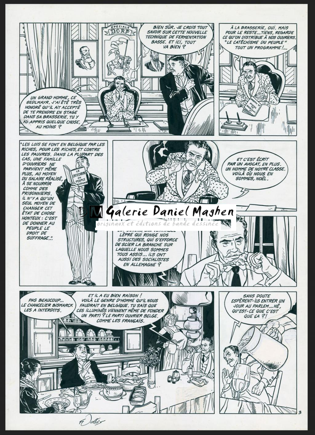 Planche originale n°3 - Francis Vallès - Encre de Chine sur papier - 4378