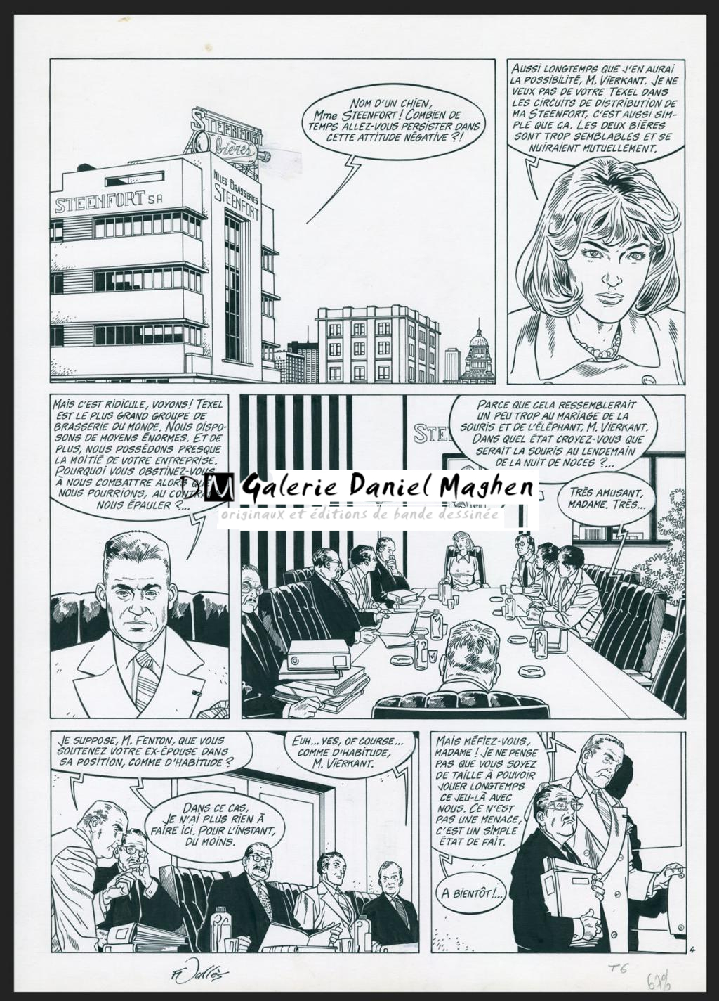 Planche originale n°4 - Francis Vallès - Encre de Chine sur papier - 4390