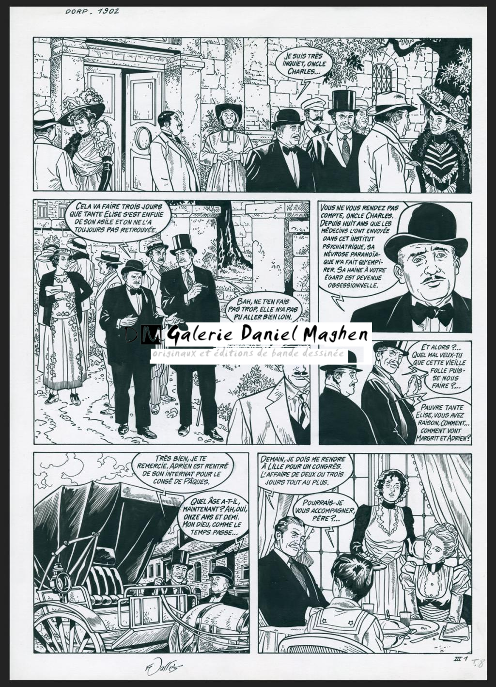 Planche originale n° III. 1 - Francis Vallès - Encre de Chine sur papier - 4393