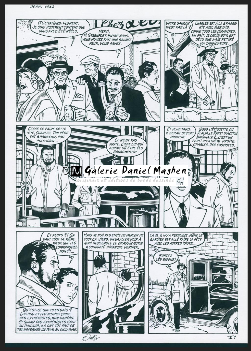 Planche originale n°V. 1 - Francis Vallès - Encre de Chine sur papier - 4395