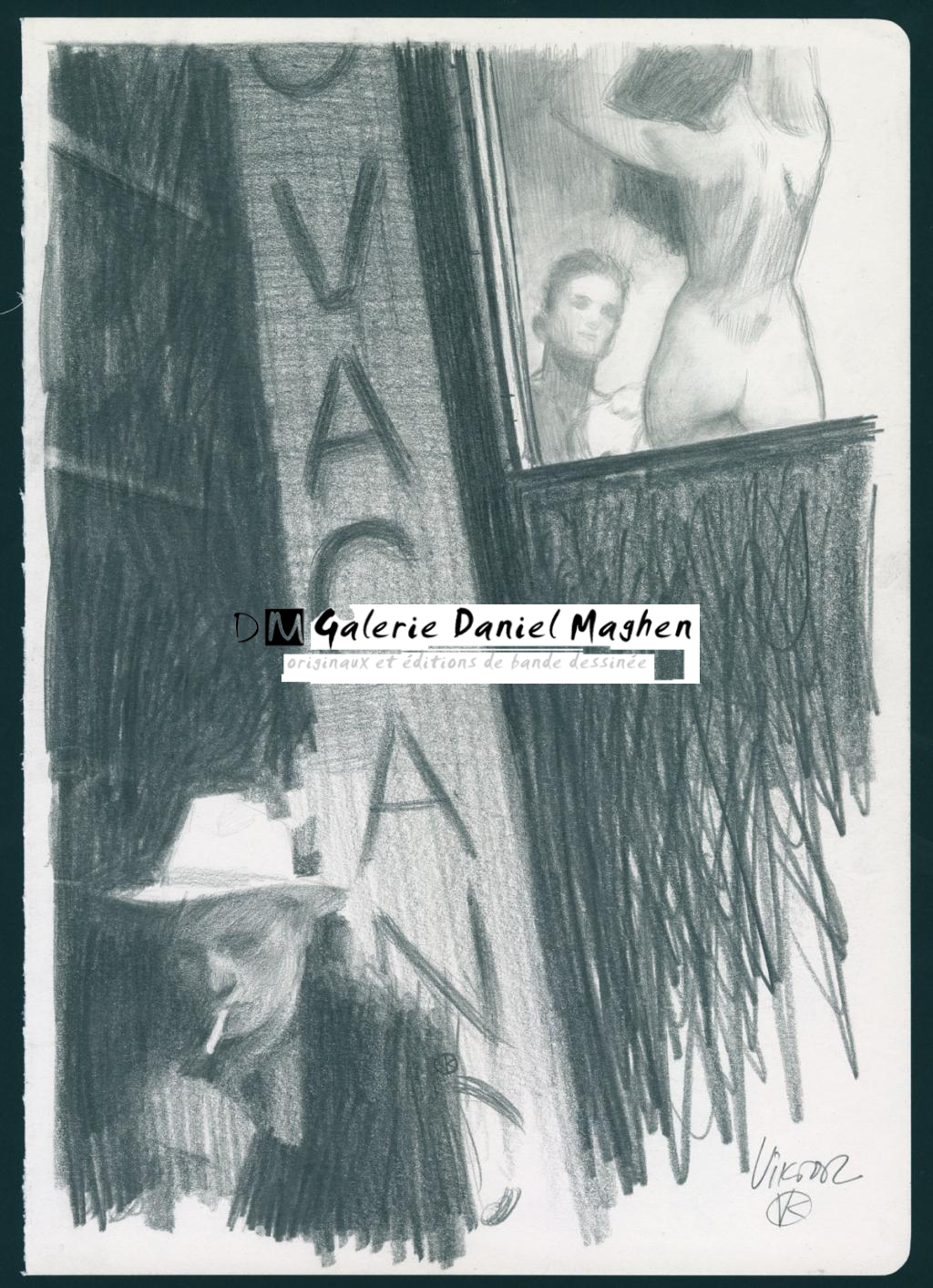 Illustration originale - Viktor Kalvachev - Mine de plomb sur papier - 4599