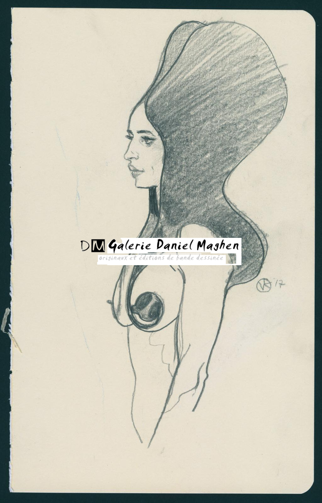 Illustration originale - Viktor Kalvachev - Mine de plomb sur papier - 5116