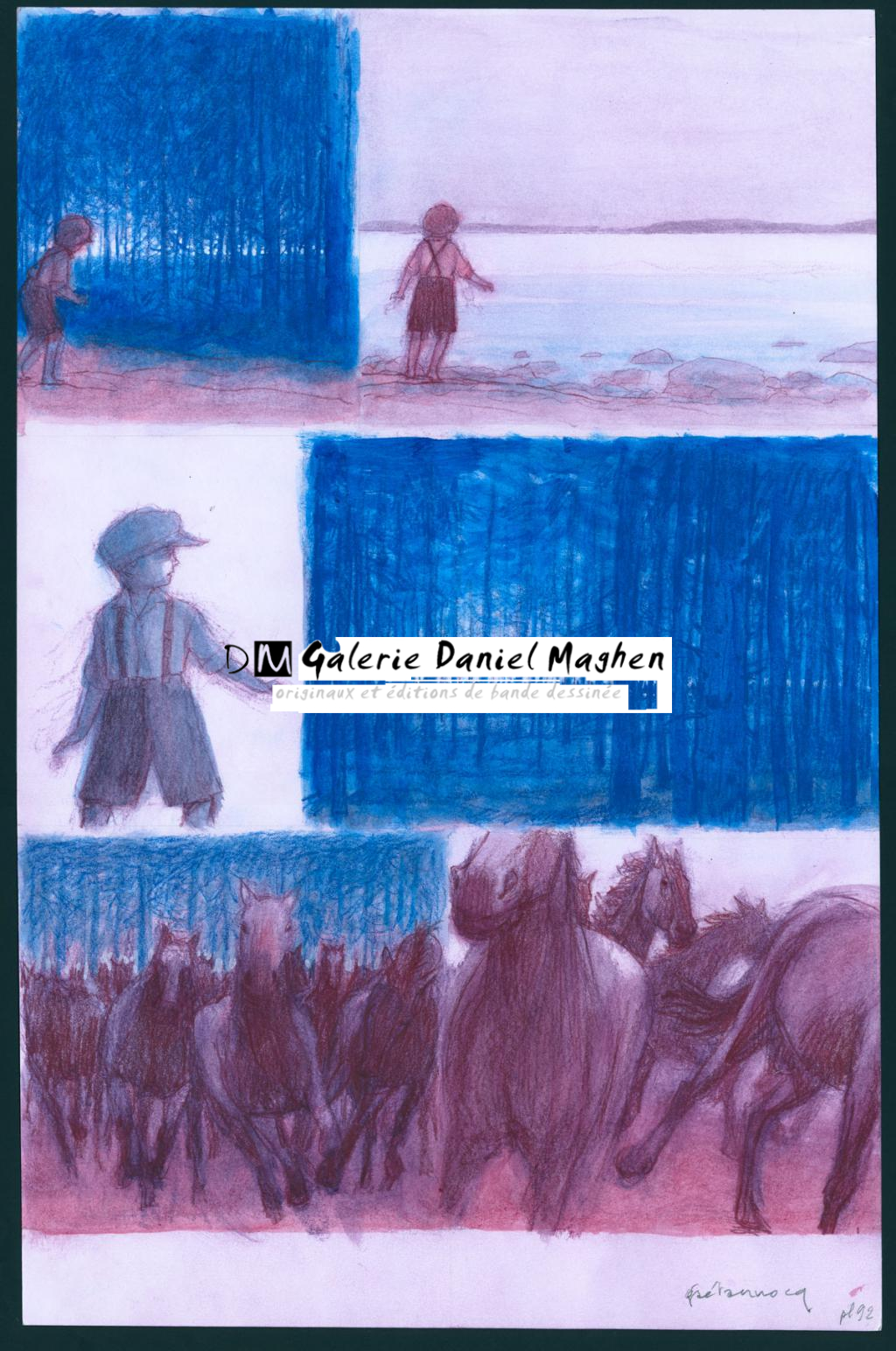 Planche originale
N° 92 - Gaetan Nocq - Acrylique et crayons de couleur - 4915