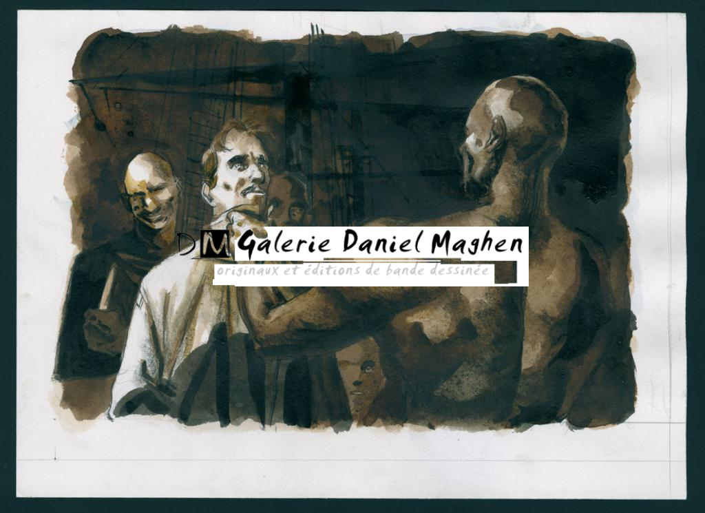 Illustration originale - Emmanuel Lepage - Encre de Chine et lavis sur papier - 4580