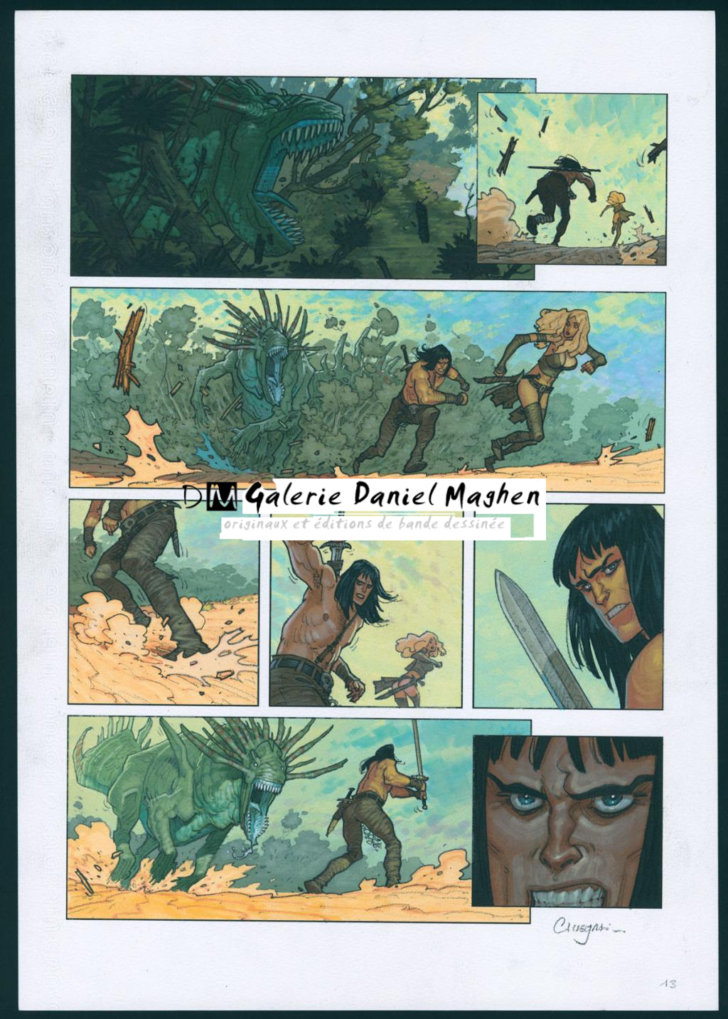 Planche originale n°13 - Didier Cassegrain - Technique mixte - 6434