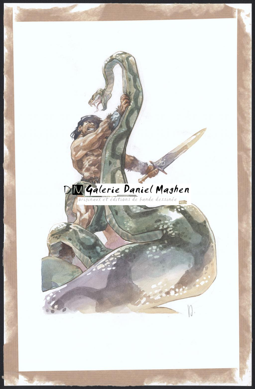 Illustration originale
ex-libris pour la librairie Super héros. - Virginie Augustin - Aquarelle sur papier - 4938