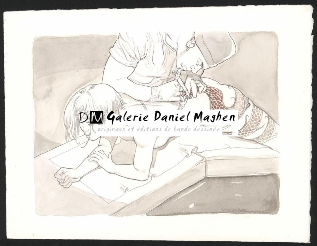 Illustration originale - Le Plaisir - Sylvain Despretz - Technique mixte sur papier - 5101