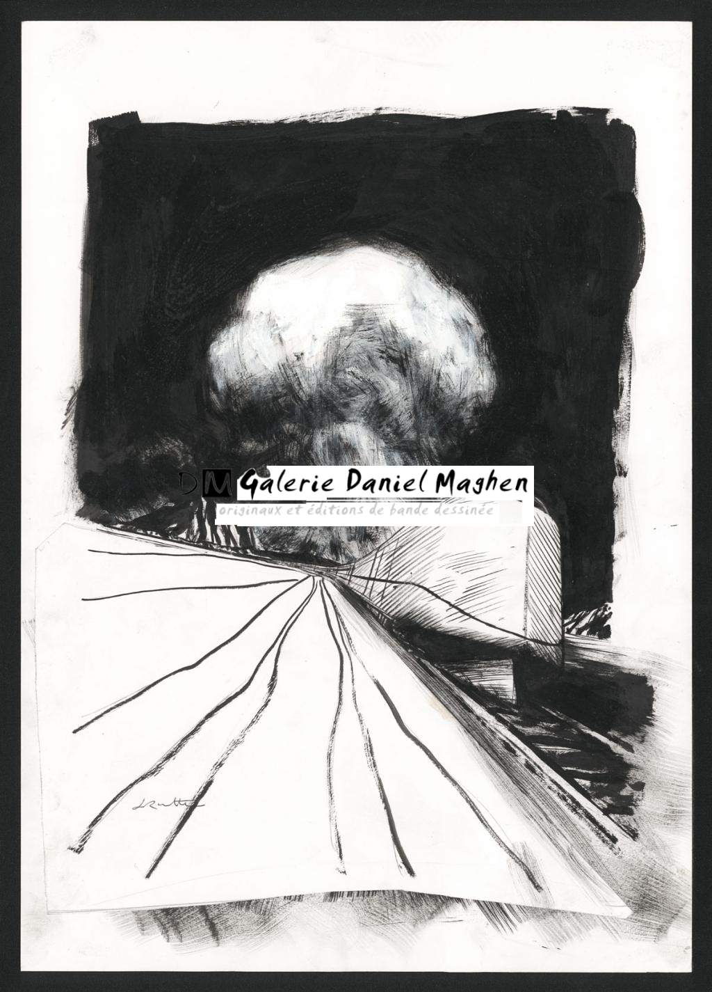 Projet couverture - Jean-Marc Rochette - Encre de Chine et gouache sur papier - 5641