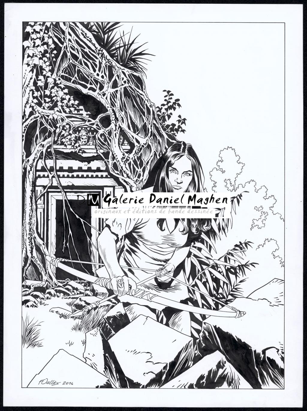 Couverture originale - Francis Vallès - Encre de Chine sur papier - 5593