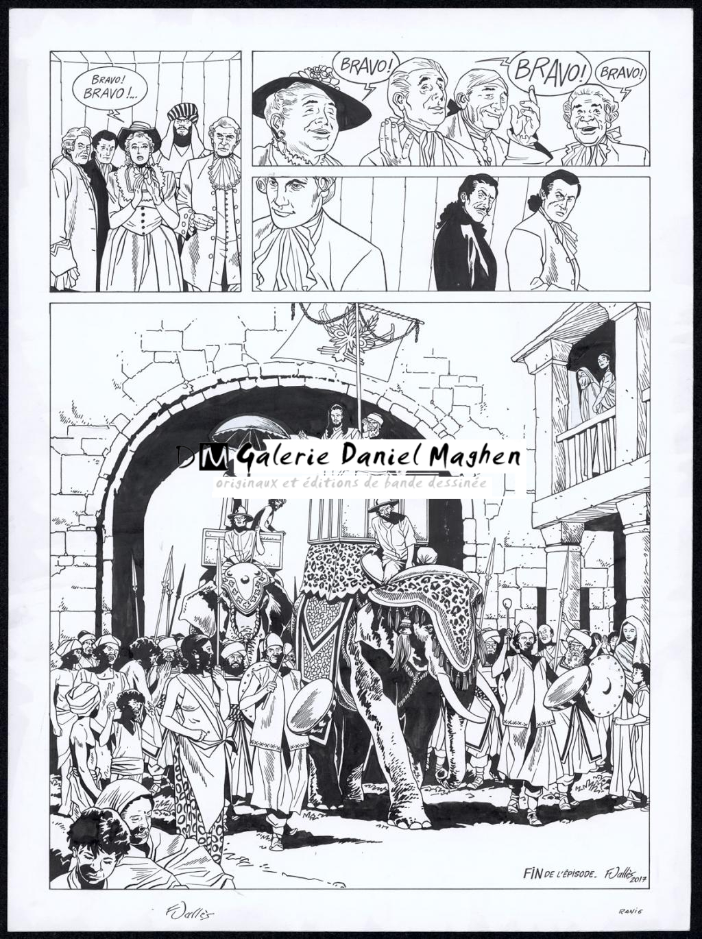 Planche originale, page de fin de l'album - Francis Vallès - Encre de Chine sur papier - 4356