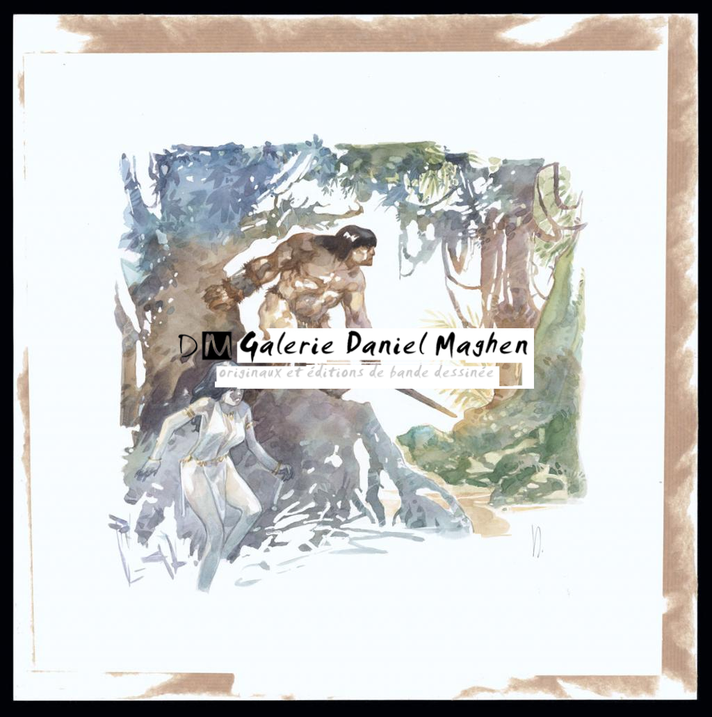 Illustration originale
ex-libris pour la librairie Super héros. - Virginie Augustin - Aquarelle sur papier - 4941