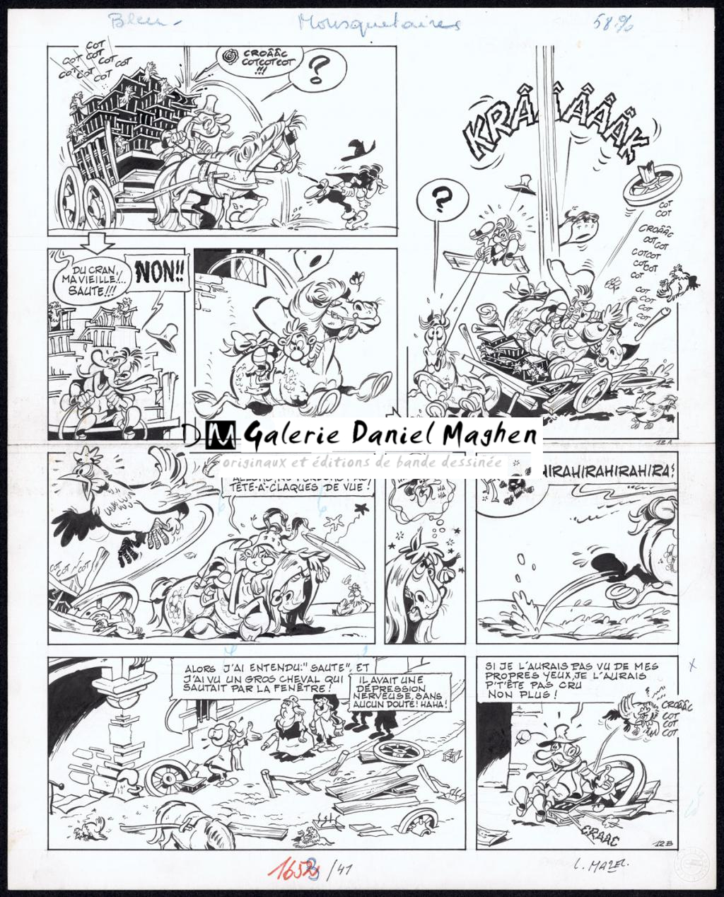 Planche originale n°12 - Mazel - Encre de Chine sur papier - 5073