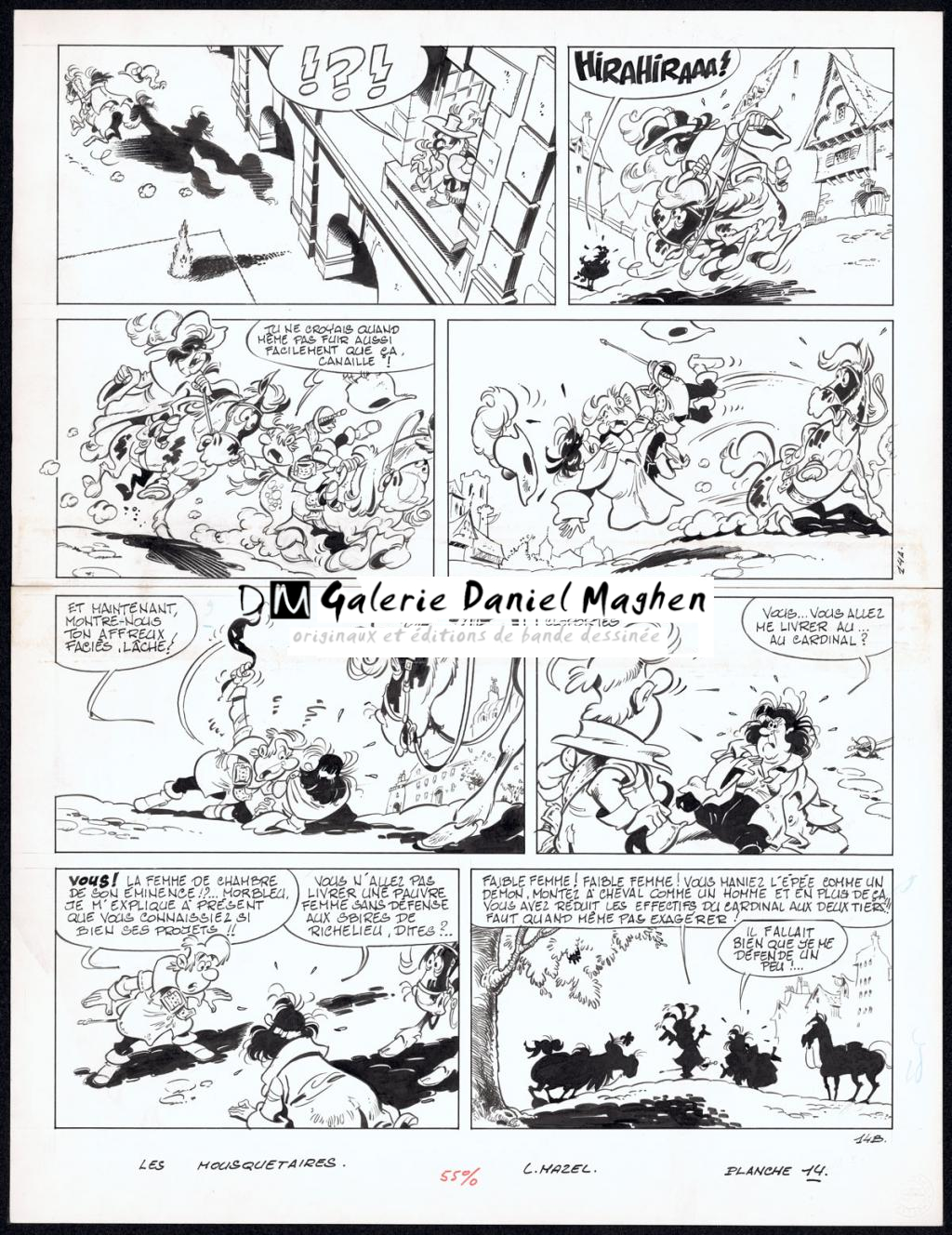 Planche originale n°14
publiée dans l'histoire
Chaud effroi pour le Cardinal - Mazel - Encre de Chine sur papier - 5006