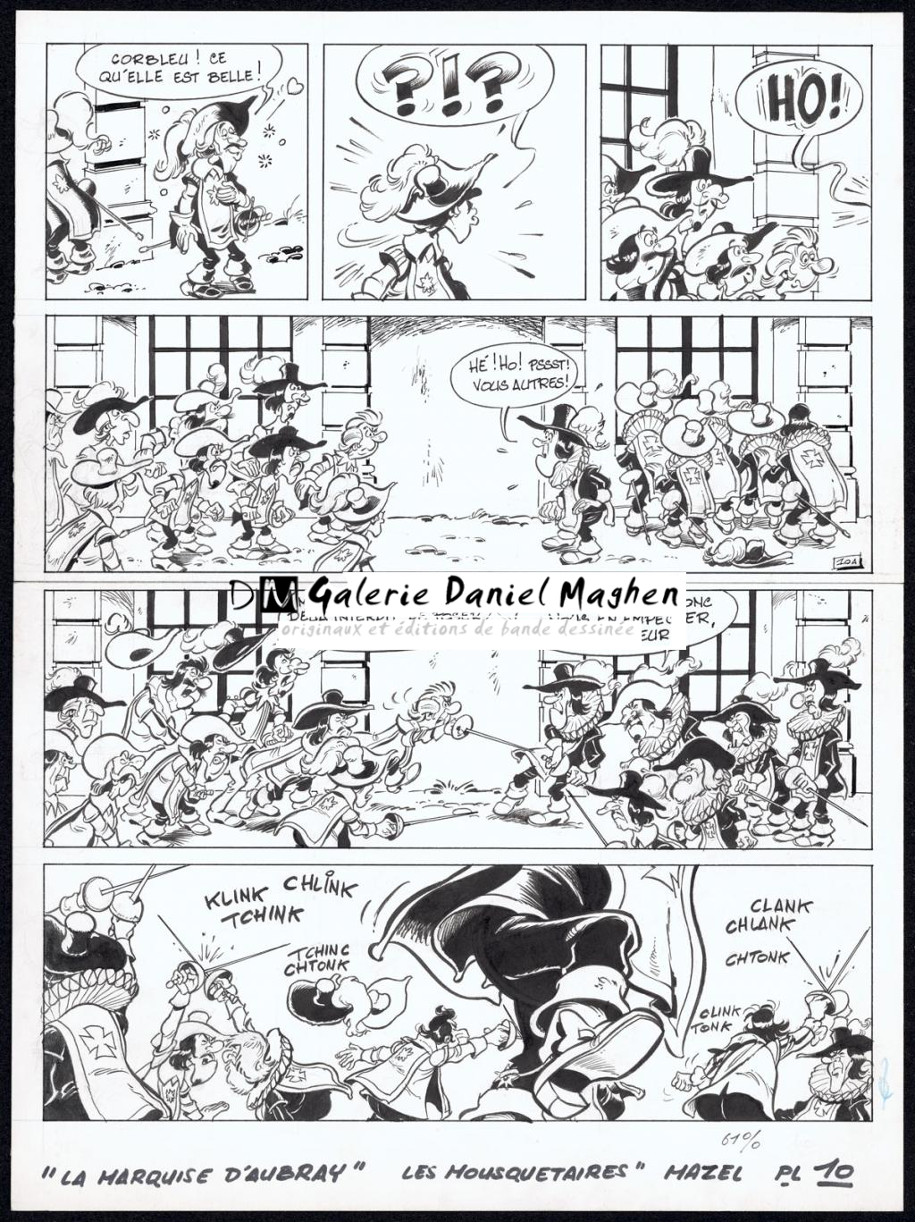 Planche originale n°10 publiée dans l'histoire 
La Marquise d' Aubray - Mazel - Encre de Chine sur papier - 4353