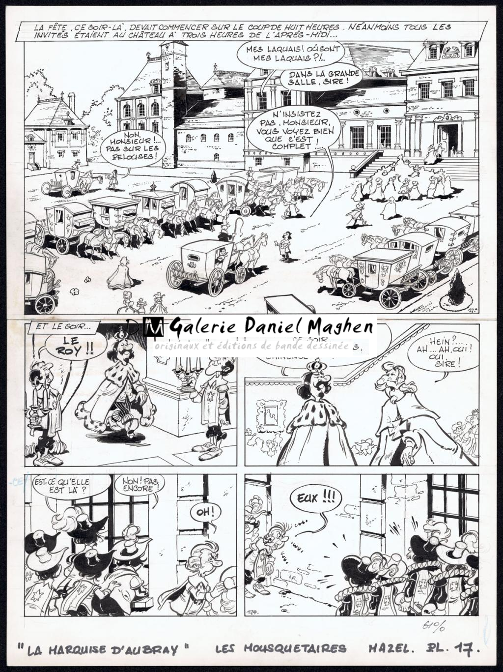 Planche originale n°17 publiée dans l'histoire 
La Marquise d' Aubray - Mazel - Encre de Chine sur papier - 5074