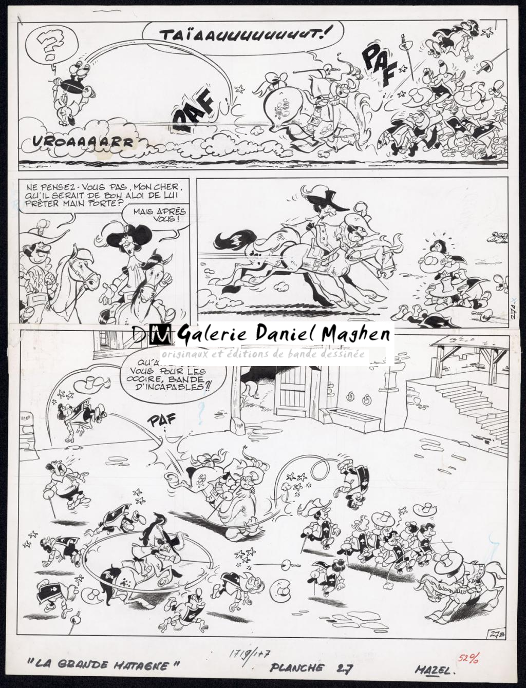 Planche originale n°27 publiée dans l'histoire La Grande Matagne - Mazel - Encre de Chine sur papier - 5010