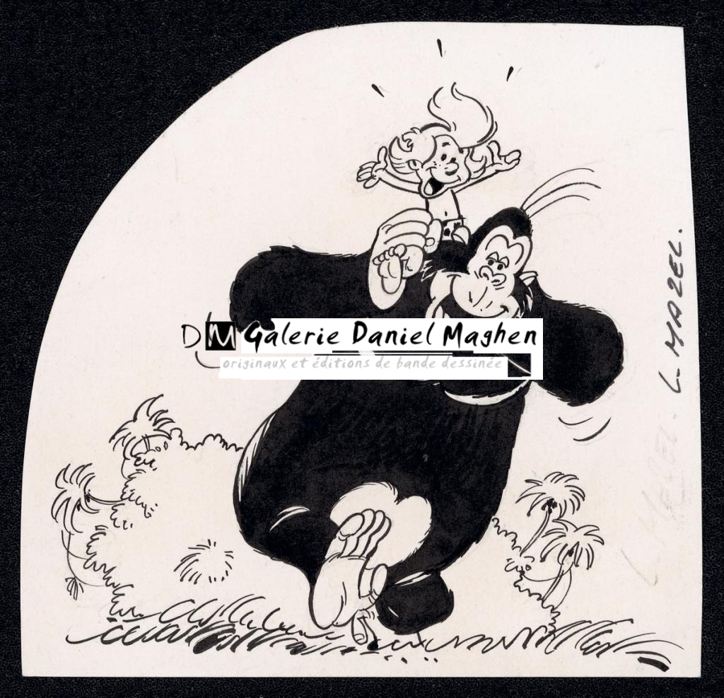 Illustration originale de la page  de titre - Mazel - Encre de Chine sur papier - 5017