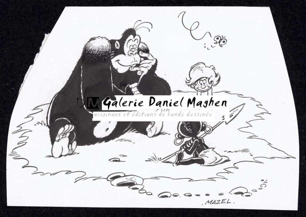 Illustration originale utilisée en page de titre - Mazel - Encre de Chine sur papier - 5018