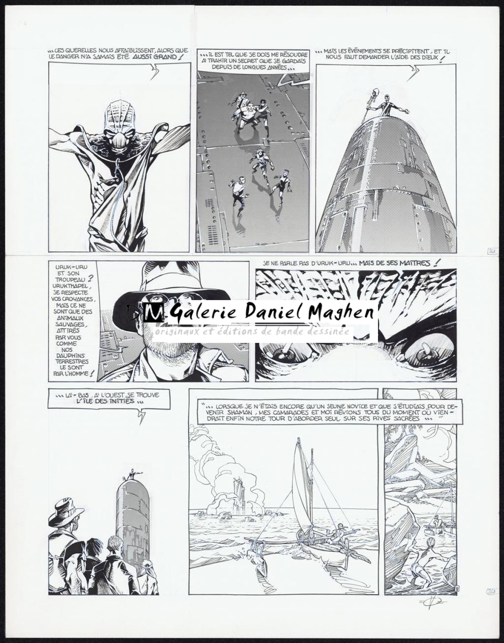 Planche originale n°26 - Olivier Vatine - Encre de Chine et gouache blanche sur papier - 5707