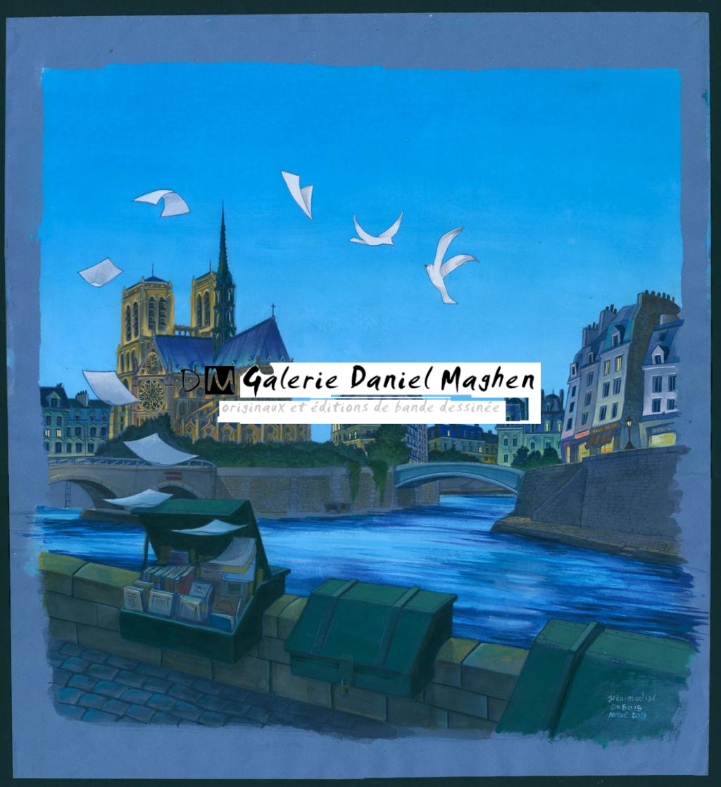 Illustration originale - Jean-Martial Dubois - Aquarelle, gouache et crayon sur papier - 5187