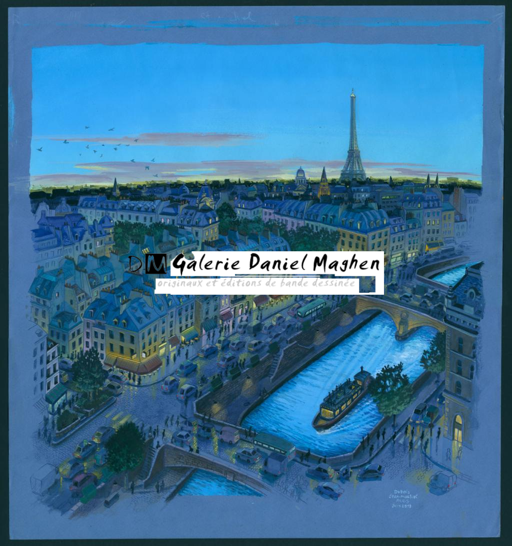 Illustration originale - Jean-Martial Dubois - Aquarelle, gouache et crayon sur papier - 5186