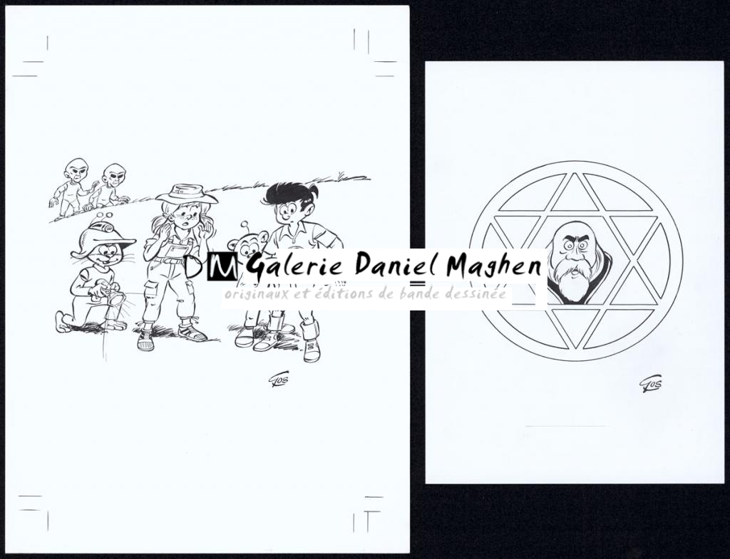 Couverture originale en deux parties - Roland Gos - Encre de Chine sur papier - 5042