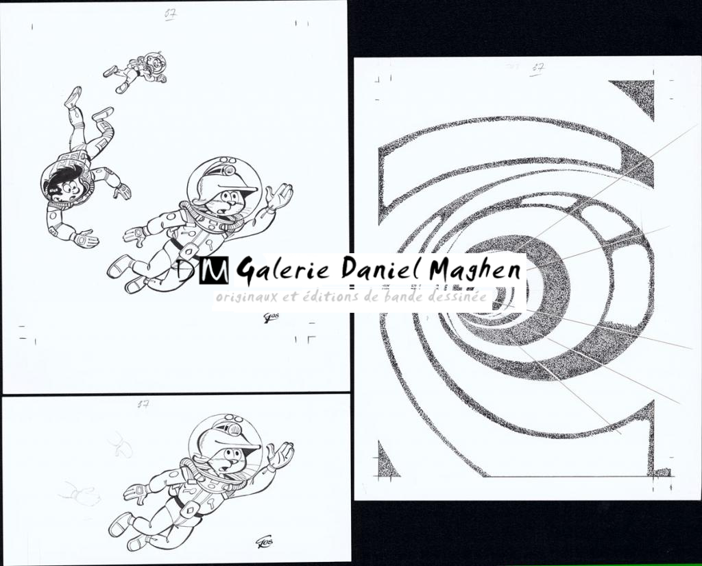 Couverture originale pour la réédition pour Glénat - Roland Gos - Encre de Chine sur papier - 4500