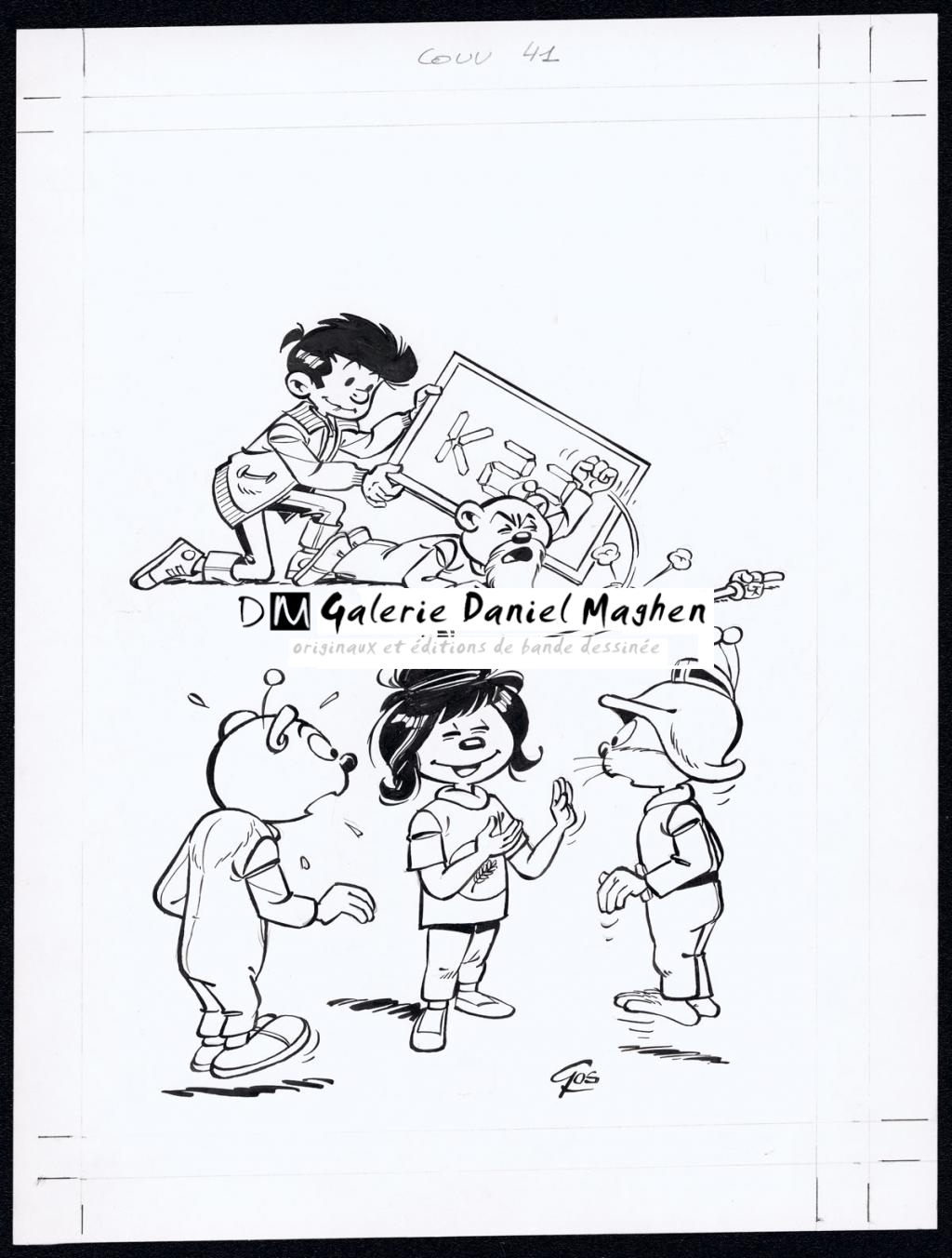 Couverture originale - Roland Gos - Encre de Chine sur papier - 5038