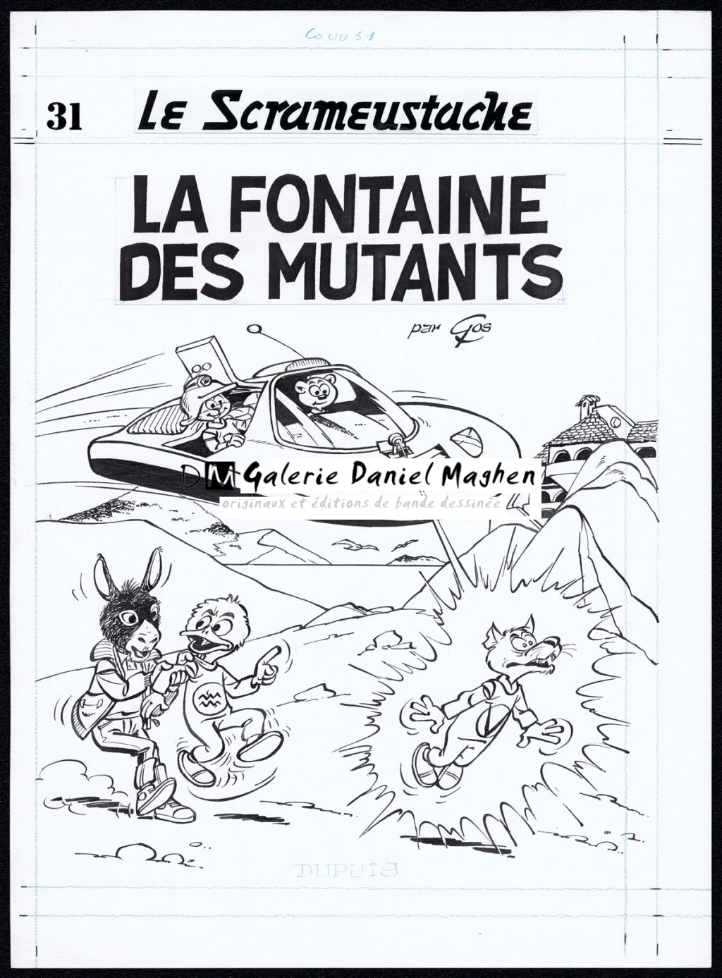 Couverture originale réaliser pour réédition Glénat 2008 - Roland Gos - Encre de Chine sur papier - 5027