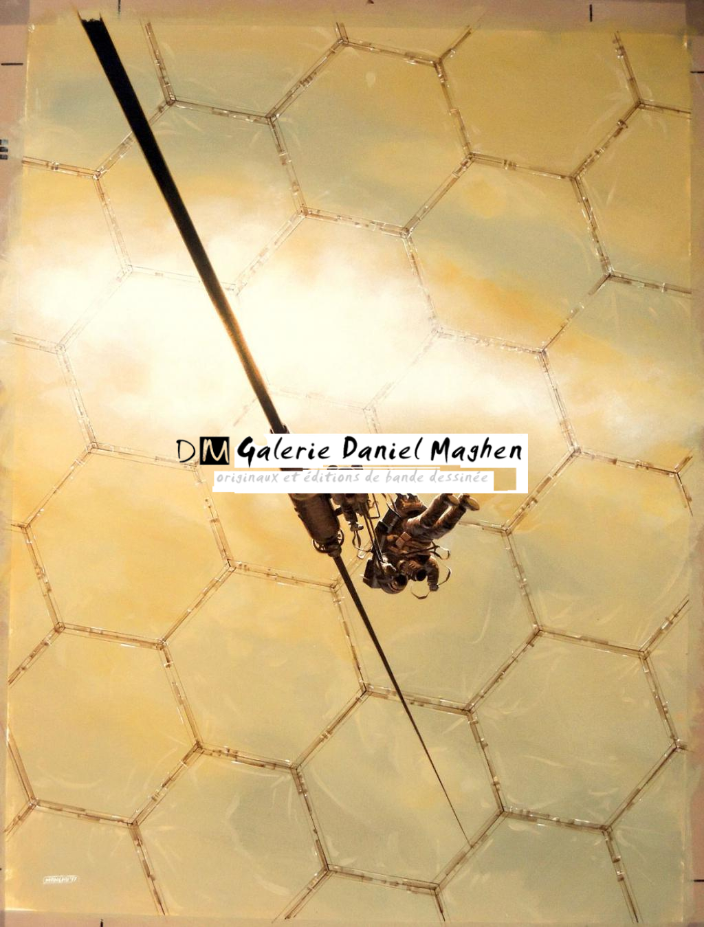 Couverture originale du roman La Ménagerie de Papier - Manchu - Acrylique sur papier - 6112