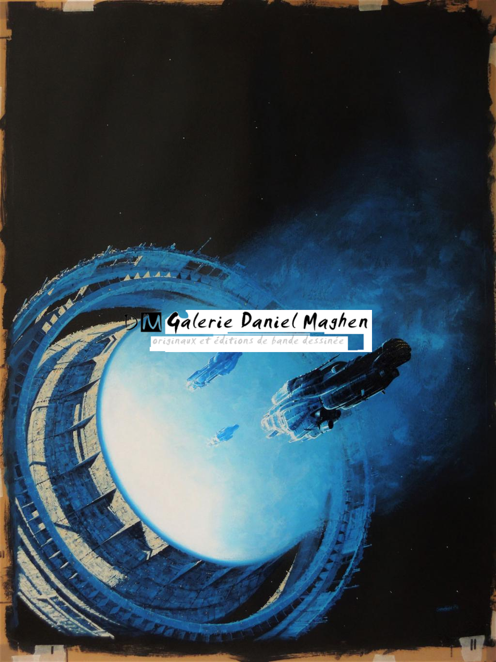 Couverture originale du roman The quantum Magician - Manchu - Acrylique sur papier - 6111