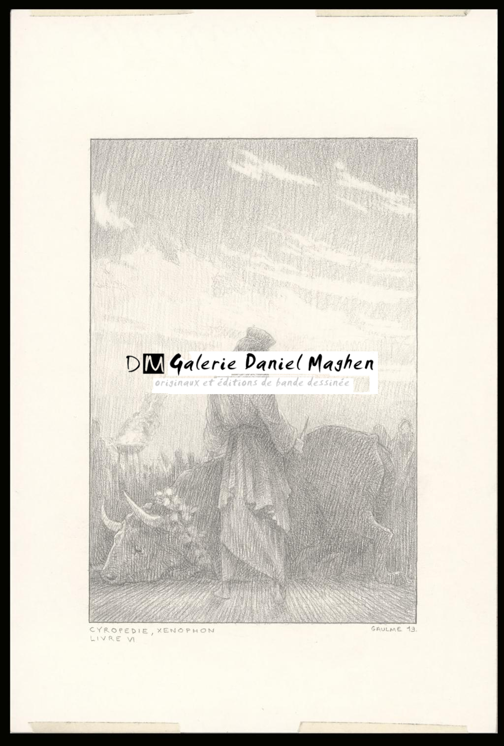 Illustration originale VI,de l'album : Cyropédie de Xénophon - Armel Gaulme - Mine de plomb sur papier - 5083