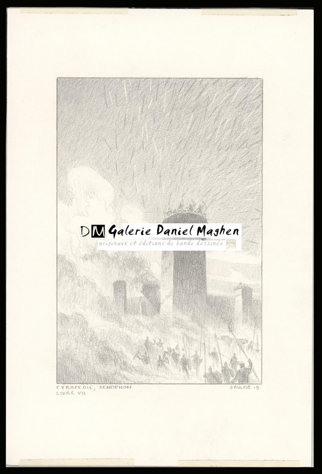Illustration originale VII,de l'album : Cyropédie de Xénophon - Armel Gaulme - Mine de plomb sur papier - 5082