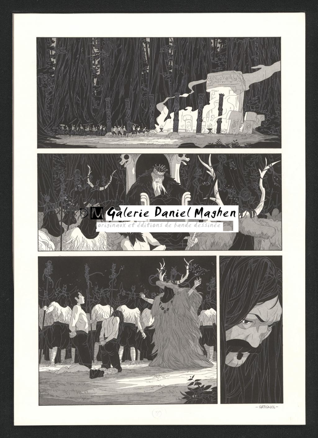 Planche originale - Bertrand Gatignol - Encres noires et aquarelle sur papier - 6168