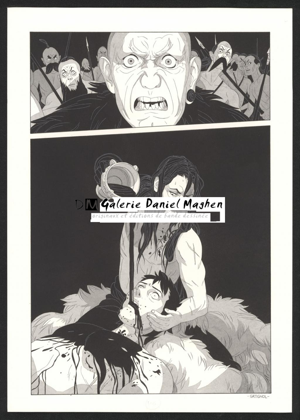 Planche originale - Bertrand Gatignol - Encres noires et aquarelle sur papier - 6167