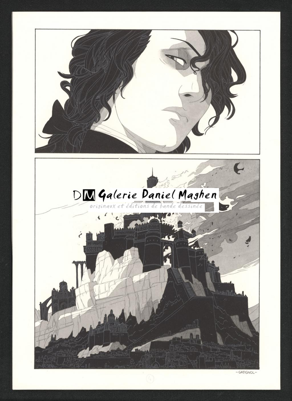 Planche originale - Bertrand Gatignol - Encres noires et aquarelle sur papier - 6548