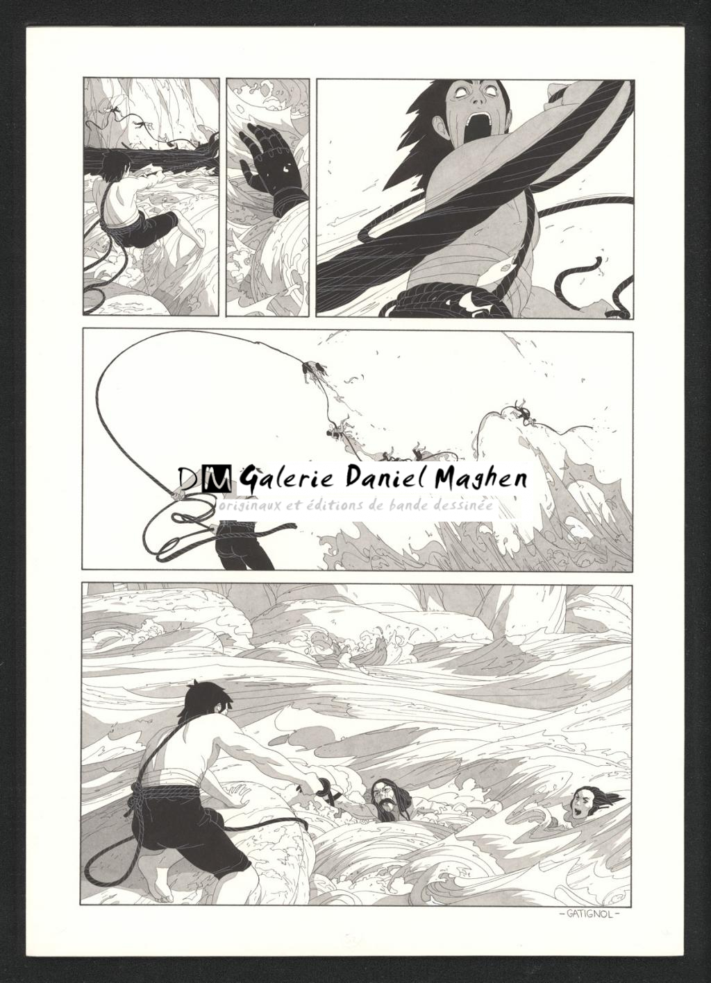 Planche originale - Bertrand Gatignol - Encres noires et aquarelle sur papier - 6165